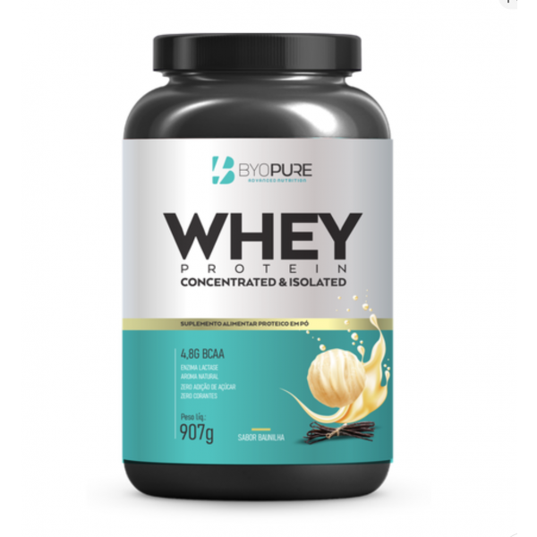 WHEY CONCENTRATED & ISOLATED 907G BAUNILHA BYOPURE