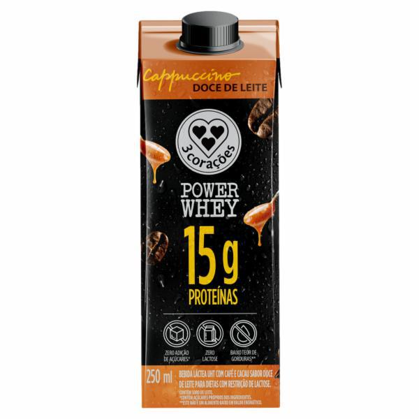 BEBIDA LACT 3C CAPPUCCINO WHEY DOCE DE LEITE 250ML  