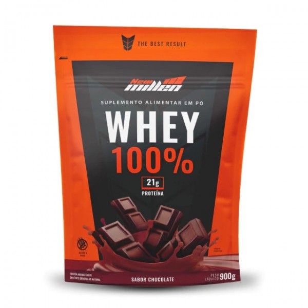 WHEY 100% CHOCOLATE REFIL 900G NEW MILLEN