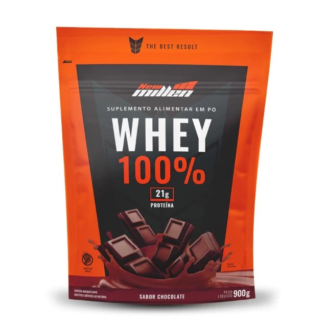 WHEY 100% CHOCOLATE REFIL 900G NEW MILLEN