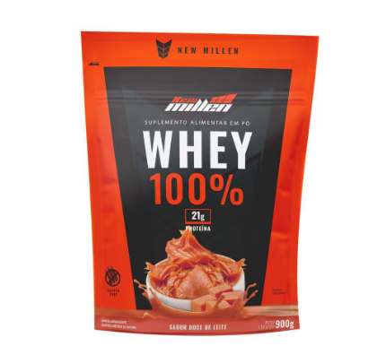 WHEY 100% DOCE DE LEITE REFIL 900G NEW MILLEN